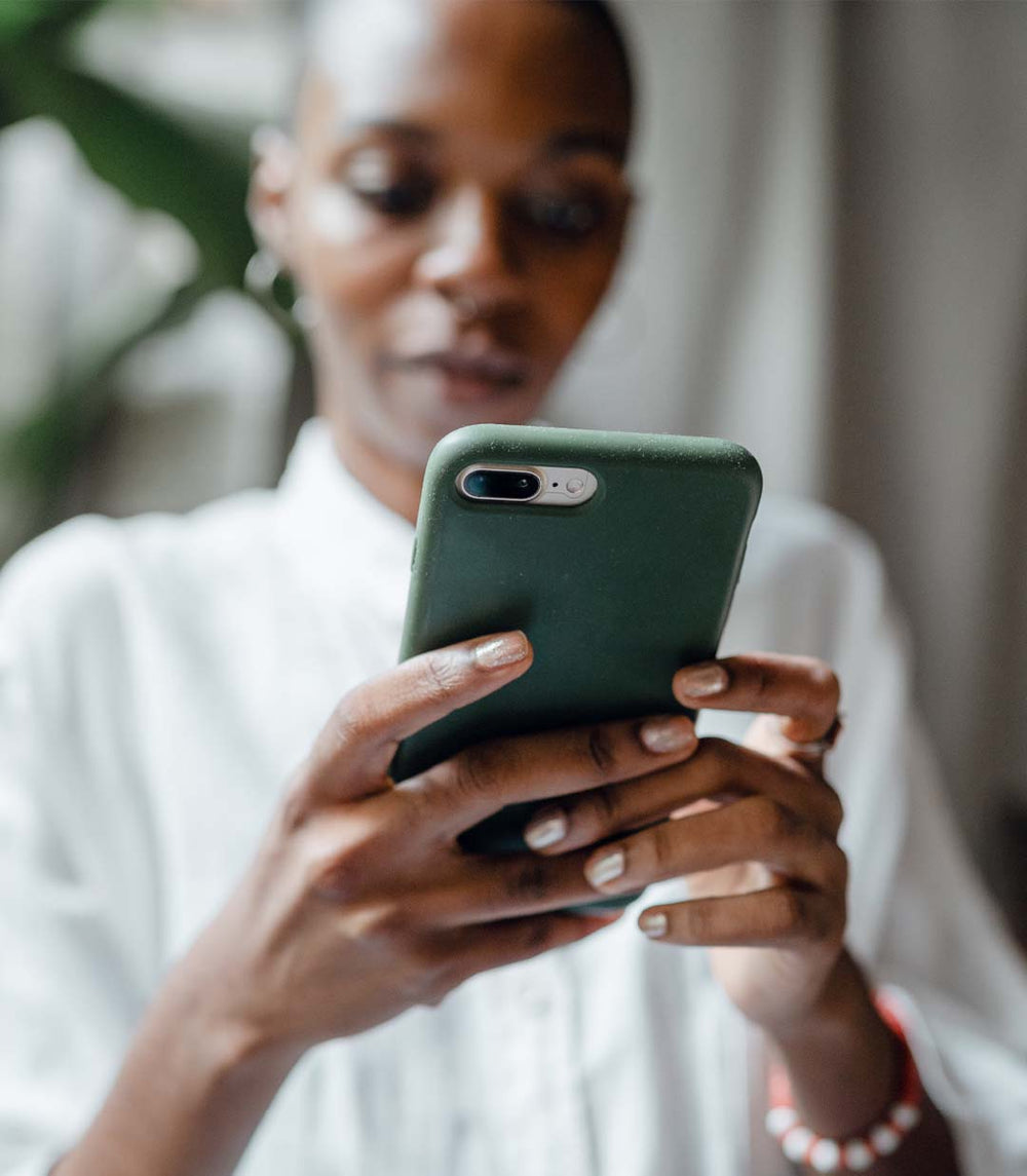 Woman using a smartphone