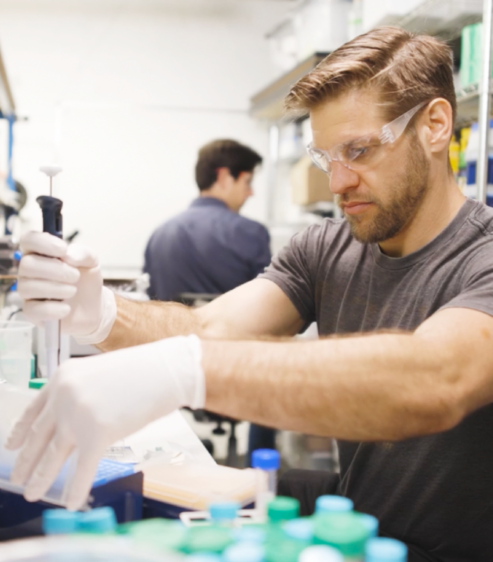 Zack in the ZBiotics lab