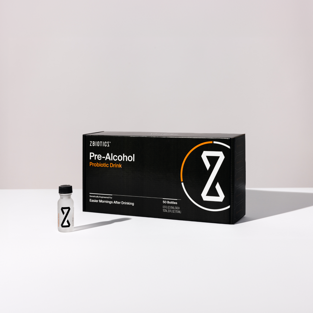 Closed view of ZBiotics Pre-Alcohol Bulk 50-Pack