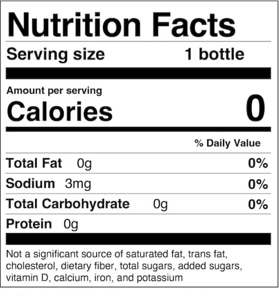 Pre-Alcohol Nutrition Facts and Ingredients